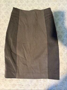 Express Two-Tone Gray Panel Pencil Skirt